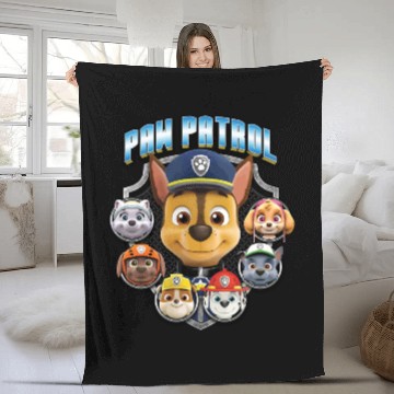 Discover Paw Patrol Group Shot In Badge Fleece Blankets
