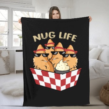 Discover Nug Life Thug Life for Nuggets Lovers Fleece Blankets