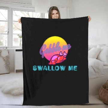 Discover Gobble Me Swallow Me Drip Gravy Funny Thanksgiving Fleece Blankets