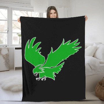 Discover Philly Eagle (Kelly Green) Fleece Blankets