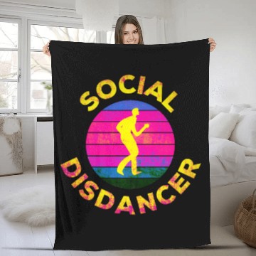Discover Socialdistance Dance Corona Virus pandemic Fleece Blankets