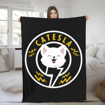 Discover Catesla Nikola Tesla Fleece Blankets
