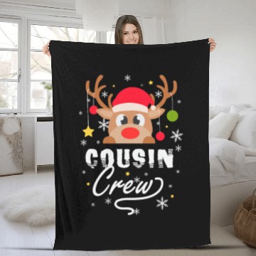 Discover Cousin Crew Christmas Reindeer Matching Pajama Fleece Blankets