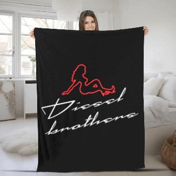 Discover Diesel Brothers Iconic Trucker Lady Fleece Blankets