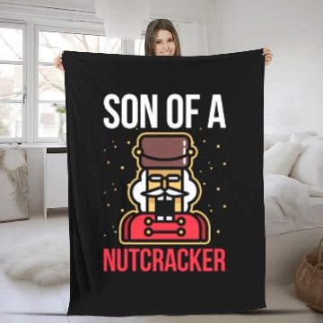 Discover Son Of A Nutcracker Funny Christmas Fleece Blankets