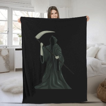 Discover Grim Reaper | Death | Halloween Fleece Blankets