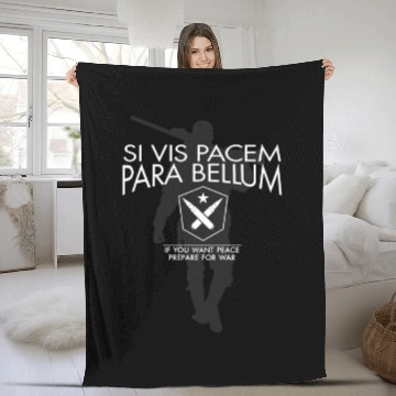 Discover Si Vis Pacem Para Bellum for soldiers Fleece Blankets