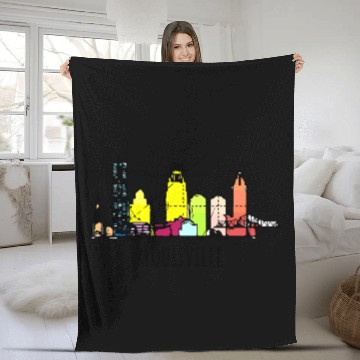 Discover Louisville Kentucky Colorful Funny Gift Fleece Blankets