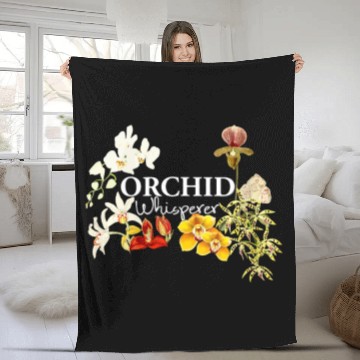 Discover Orchid Whisperer Fleece Blankets I Love Orchids Fleece Blankets