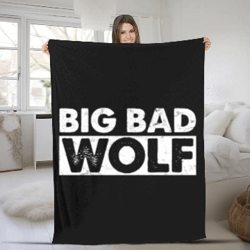 Discover Evil Wolf Face Moon Wolves Gift Fleece Blankets