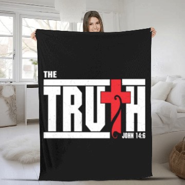 Discover The Truth John 14:6 Bible Verse Jesus Christian Fleece Blankets