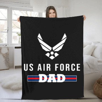 Discover Proud Air Force Dad Fleece Blankets