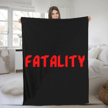 Discover Fatality Mortal Kombat Classic & Original Font Fleece Blankets