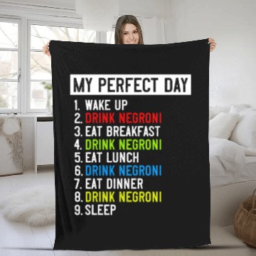 Discover My Perfect Day Drink Negroni All Day Long Fleece Blankets