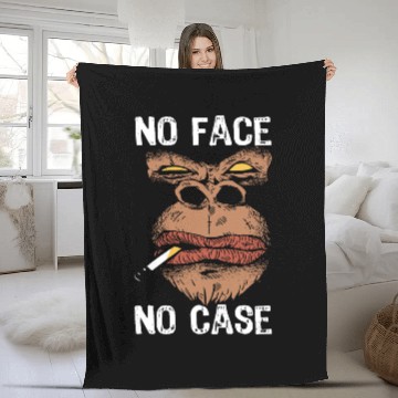 Discover No Face No Case Gorilla Cool Monkey Fleece Blankets
