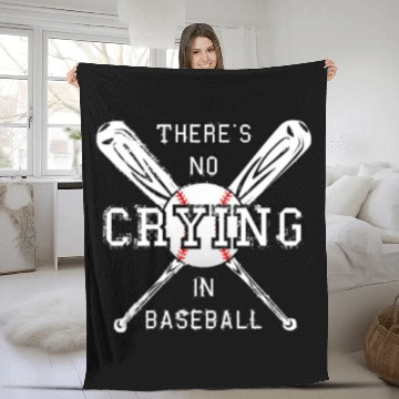 Discover No Crying In Baseball Softball Fleece Blankets