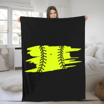 Discover Softball Catcher Baseball Pitcher Bat Ball Player Fleece Blankets