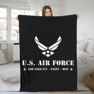 Discover US Air Force Aim High Fly-Fight-Win Fleece Blankets