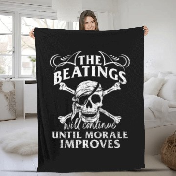 Discover Beatings Continue Until Morale Improves Novelty Fleece Blankets