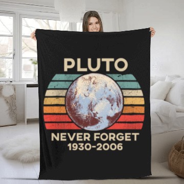 Discover Pluto Never Forget 1930-2006 Fleece Blankets