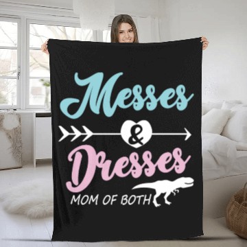 Discover Messes and dresses Fleece Blankets mom of both funny gift