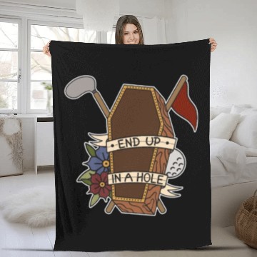 Discover Golf coffin Golf ball End up in a whole Fleece Blankets