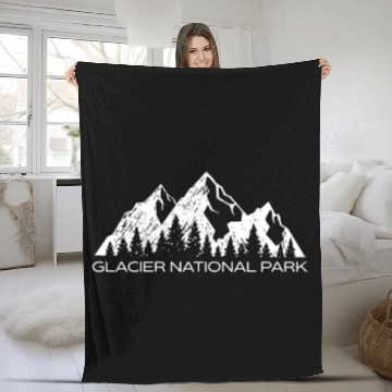 Discover Glacier National Park Montana Gift Glacier Nationa Fleece Blankets