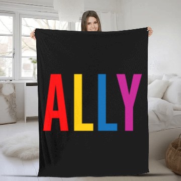 Discover Ally to LGBTQ+ Community Human Rights Advocate Fleece Blankets