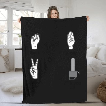 Discover Rock paper scissors fuck you all Fleece Blankets