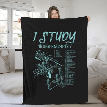 Discover I Study Triggernometry On Back Outfit gift Fleece Blankets