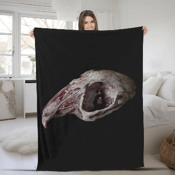 Discover Raw Rabbit Skull Fleece Blankets
