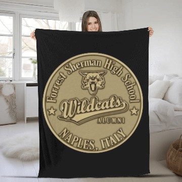 Discover Forrest Sherman High School Wildcats Naples Italy Fleece Blankets