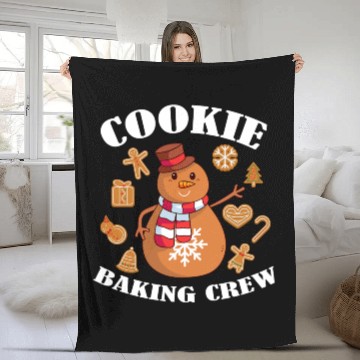 Discover Cookie baking crew family winter gift Fleece Blankets