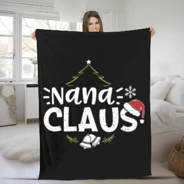 Discover Nana Claus - Christmas Family Fleece Blankets