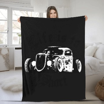 Discover Rad Rot / Hot Rod life ist to short Fleece Blankets