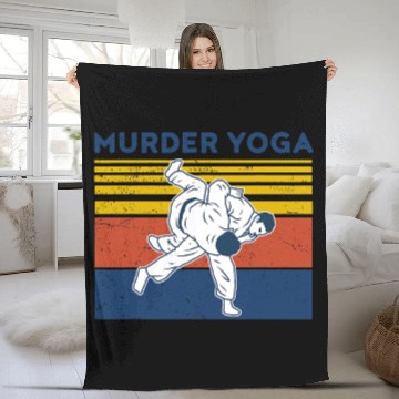 Discover Jiu Jitsu Fleece Blankets Murder Yoga MMA Brazilian