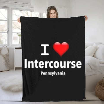 Discover I Love Intercourse Pennsylvania Fleece Blankets
