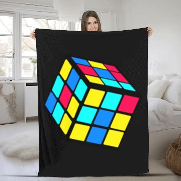 Discover 90s 80 Trendy Nostalgia Cube Fleece Blankets