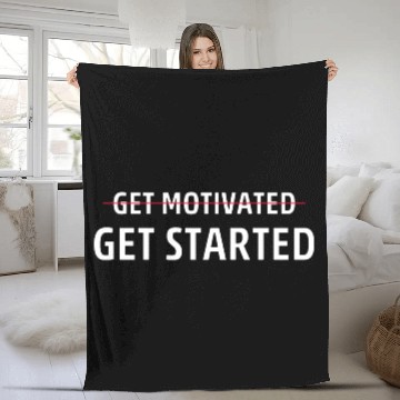 Discover Get started! - gary vee Fleece Blankets