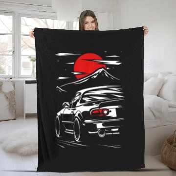 Discover Miata mx5 JDM car Fleece Blankets