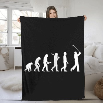 Discover Funny Golf Evolution For Golfers Golf Players Fleece Blankets