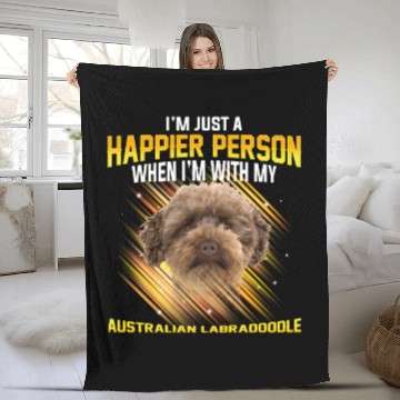 Discover Dog Australian Labradoodle Im Just a Person Fleece Blankets