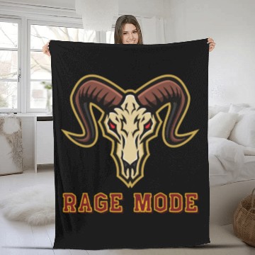 Discover Rage Fashion Dead Bull Skull Mad Fleece Blankets