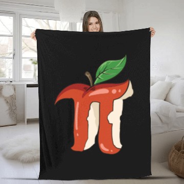 Discover Apple Pie Funny Thanksgiving Math Teacher Gift Fleece Blankets