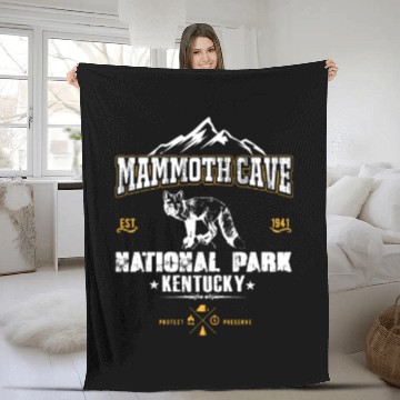 Discover National Park Mammoth Cave Kentucky Fleece Blankets