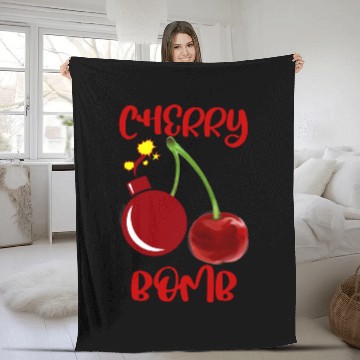 Discover Cherry Bomb Funny Cool Unisex Design Fleece Blankets