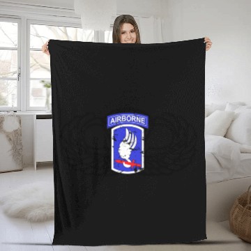 Discover 173rd Airborne Division Jumpwings Fleece Blankets