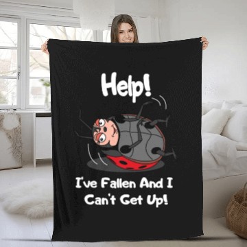 Discover Ladybug Lovers Help I've Fallen Fleece Blankets