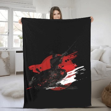 Discover samurai japan japanese warrior ninja sword kanji Fleece Blankets
