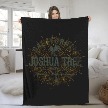 Discover Vintage Joshua Tree National Park Gift Fleece Blankets